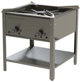 Gas stool cooker HAMBURG - 16,2 kW / 650 x 650 x 720 mm (profile steel)