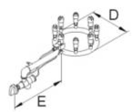 Einbau-Kochkesselbrenner Ring AKR1 - Flüssiggas / 13,8 kW