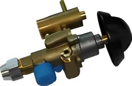 Large gas tap BREV complete  with tap handle black (with pilot burner symbol)