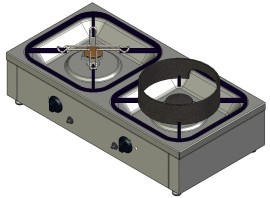 Gas Kondi hob - table version with 9,3 kW