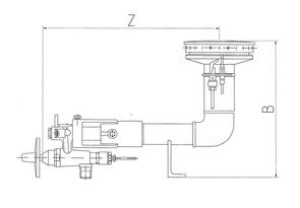 Stove burner with pilot burner AGB 15 Z - 9,3 kW