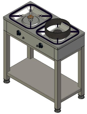 Kondi gas hob - standing version with 9,3 kW