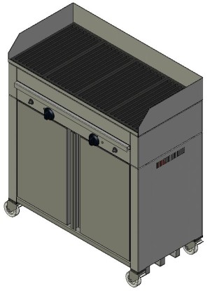 Gas Roaster DENVER - 410 mm, 11,6 kW