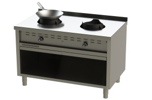 Gas-Wok-Range HUNAN-750 Standgerät- 16 kW