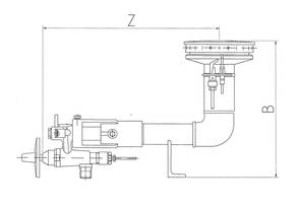 Kochstellenbrenner mit Zündbrenner AGB 30Z - 3,5 kW