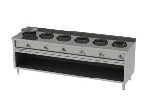 Gas wok hob ROKU-750