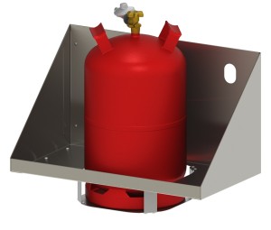 Flaschenkorb-Anbau für 1 x 11 kg Flüssiggasflasche