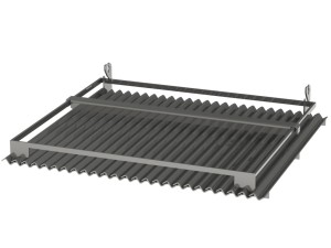 Stainless Steel Adana Z-Grate with mount and frame